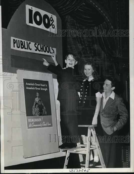 1939 Press Photo Bobs Watson, Ann Gillis & David Holt, Movie Juveniles - Historic Images