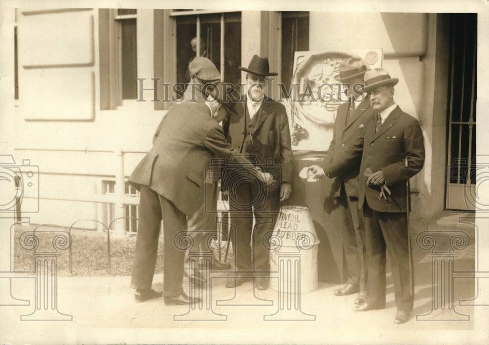 1923 Press Photo W Williams W Mahoney T Howe F Hines American Legion Foil Drive - Historic Images