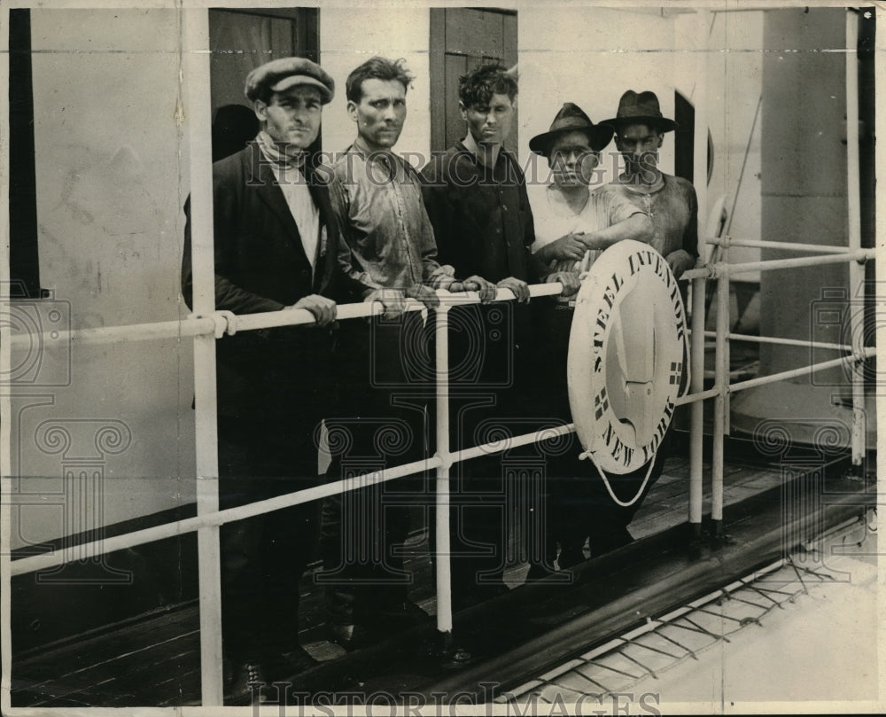 1928 Press Photo Survivors of Fumigated Freighter Steel Inventor in Baltimore - Historic Images