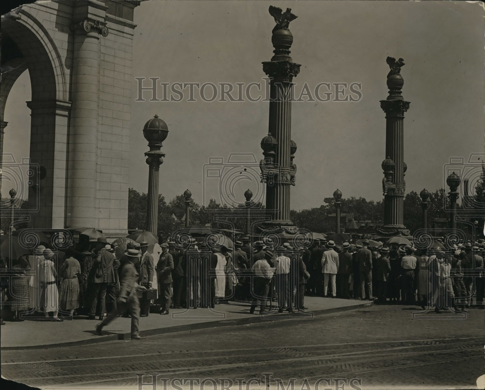 1924 Press Photo Union Station at Wash DC the Public building &amp; crowbd - Historic Images