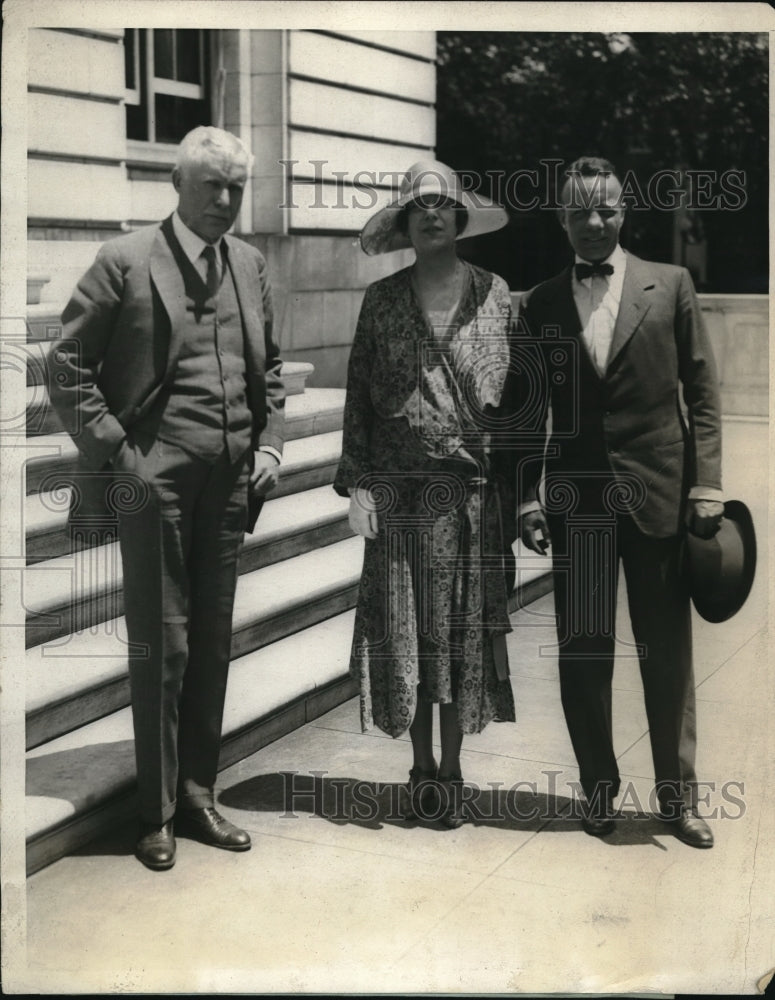 1926 Press Photo Mrs Nicholas Longworth Teddy Roosevelt Jr and James A Reed - Historic Images