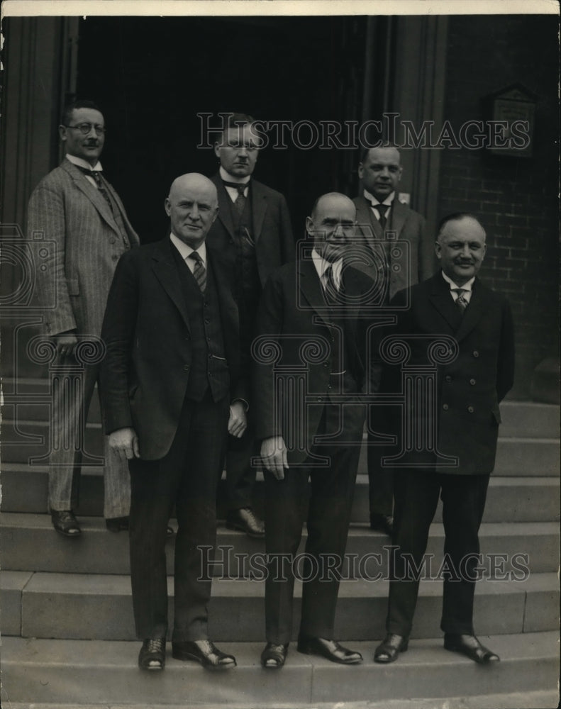 1925 Press Photo German farm experts &amp; Agri Sec Jardine, RW Dunlap, Dr Magadern, - Historic Images