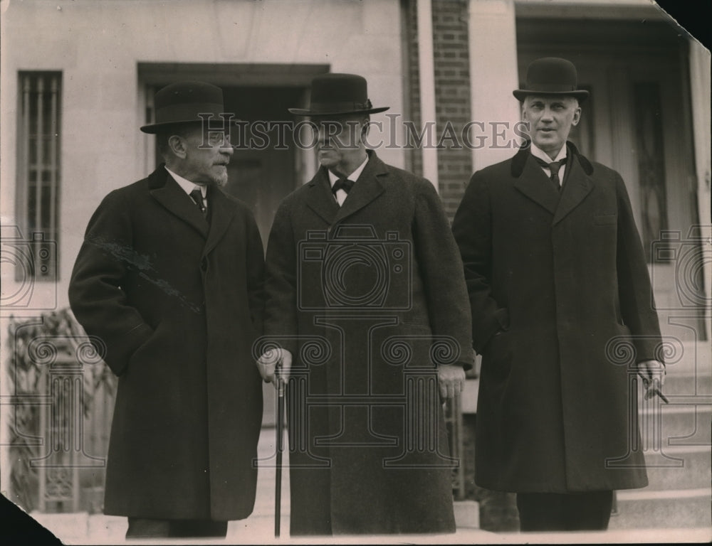 1921 Press Photo Henry Morgantheu, Joe Daniels & Gordon  Woodbury - Historic Images