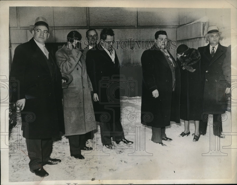 1934 Press Photo Camden NJDet B Simon &amp; robbers J Farley, C Kent,Greenberg - Historic Images