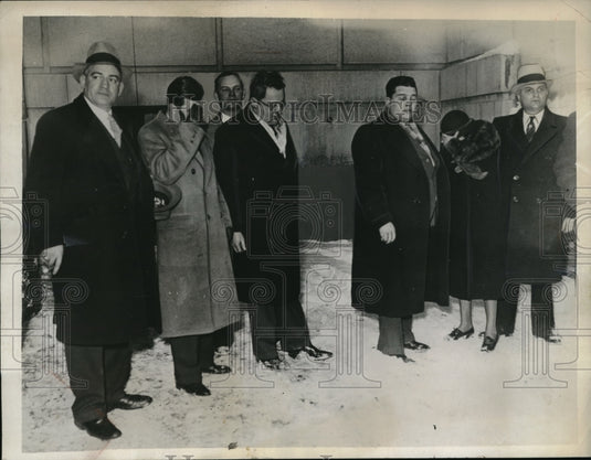 1934 Press Photo Camden NJDet B Simon & robbers J Farley, C Kent,Greenberg - Historic Images