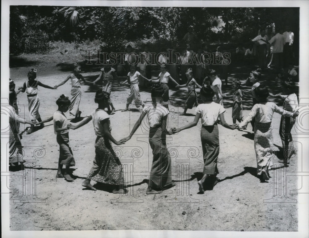 1959 Press Photo Shwebo Burma children at Bon Pwint primary school - Historic Images
