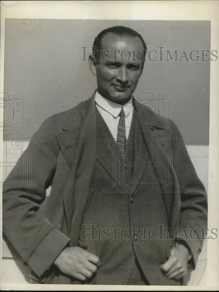 1929 Press Photo Dr Max Lorenz German Diplomat Aboard 
S S City of Los Angeles - Historic Images