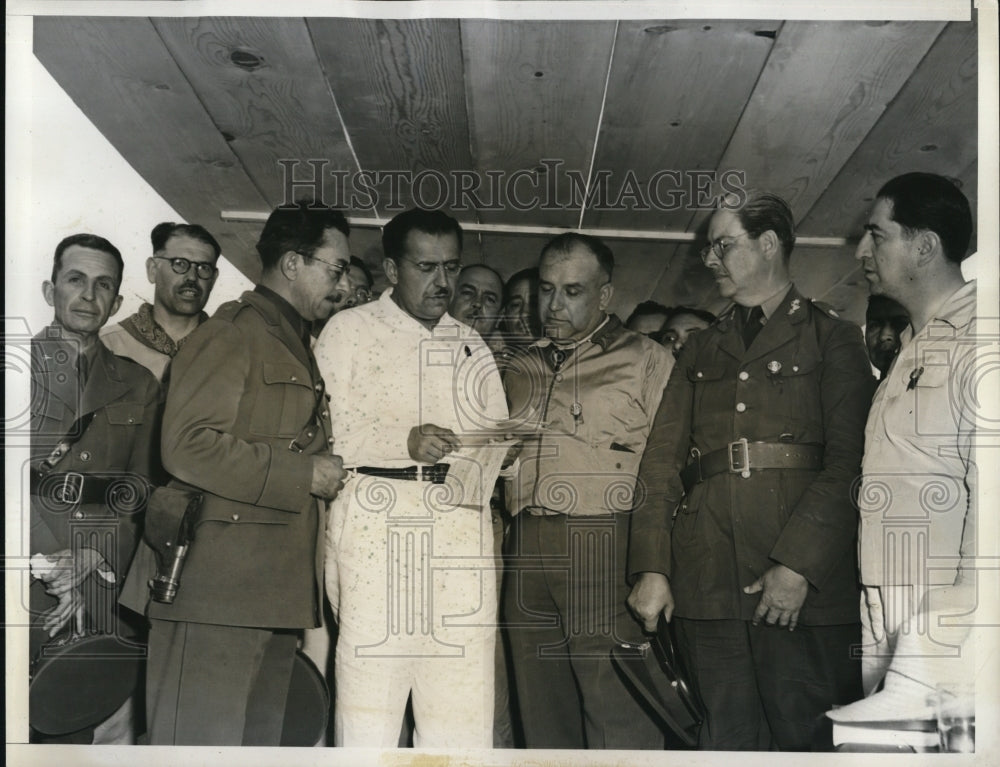 1940 Press Photo Carlos Rodrigues Malpica, Melquides Angula G., Mexican Leaders - Historic Images