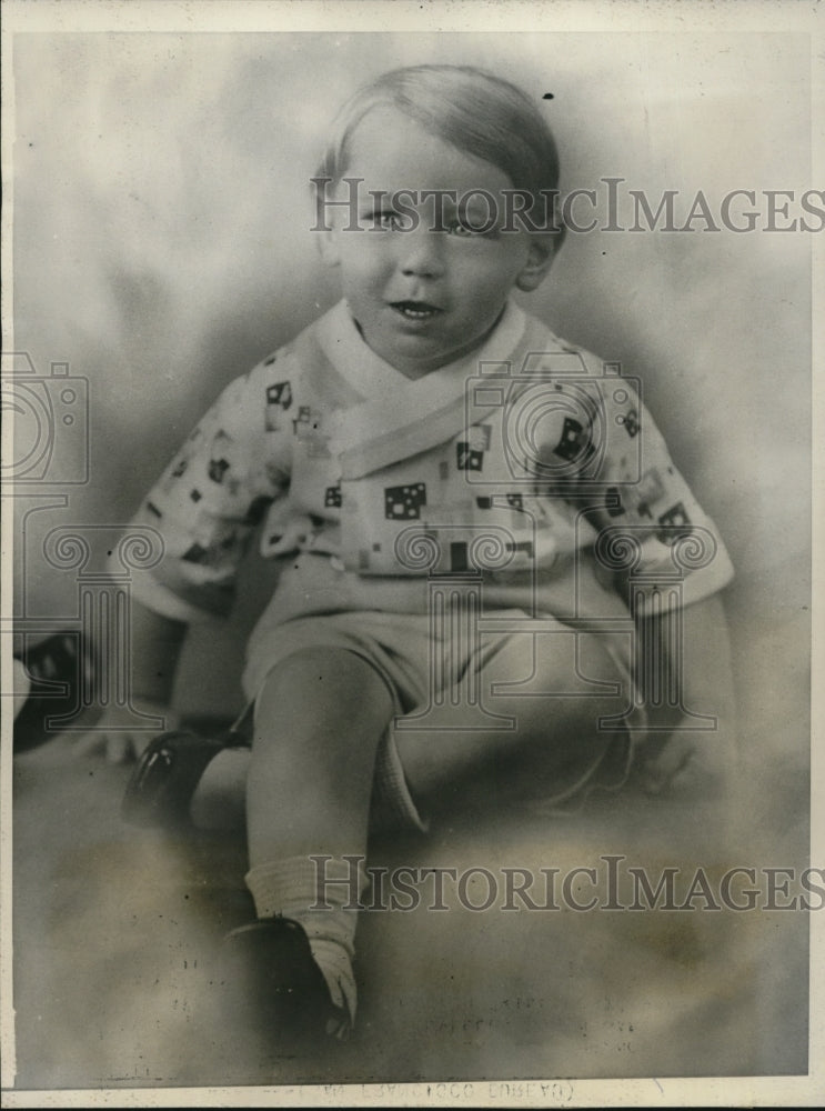 1931 Press Photo Howard Lindsey age 3 shot by brother by accident - Historic Images