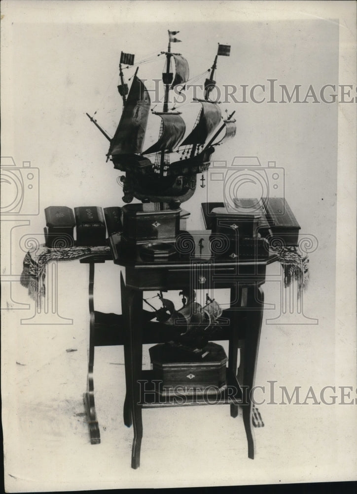 1929 Press Photo Berlin NJ woodworking items from Lifetime Jake Pensenderfer - Historic Images