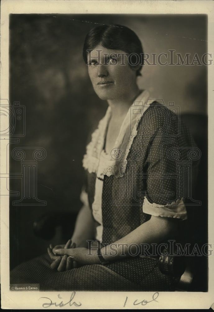 1924 Press Photo Miss Elinor D Gregg of Hampton VaWelfare work bureau - Historic Images