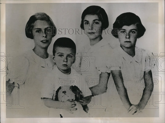 1936 Press Photo Countess Galv di Bergold childrenm Guja, Pier victorria,Ludo - Historic Images