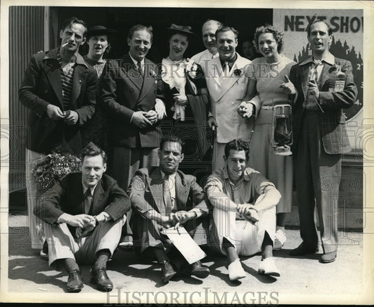 1937 Press Photo Sheriff Martin O'Donell served as best man in bridal party - Historic Images