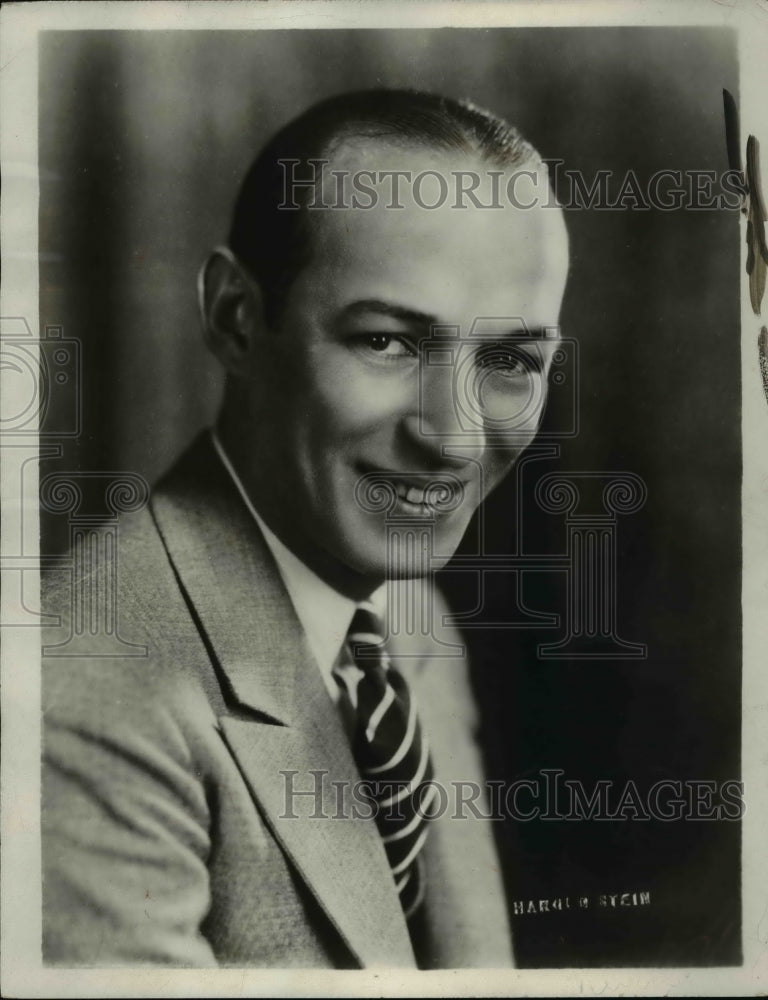 1929 Press Photo Edward Husing, sports announcer for CBS - Historic Images