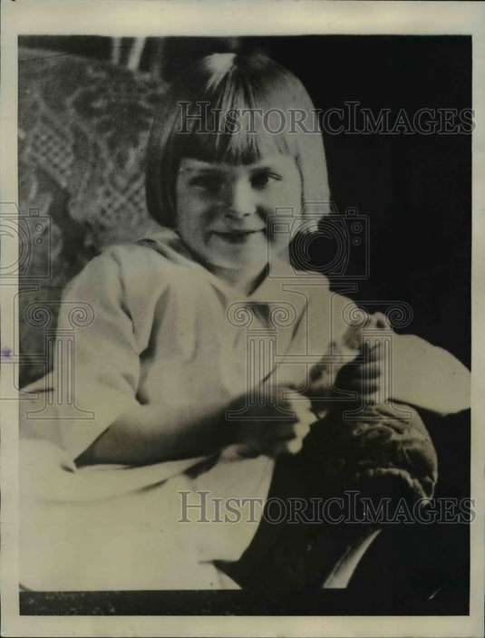 1931 Press Photo 6 Year Old Vivian Leischner, Attacked by Lion Cub, Cincinnati - Historic Images