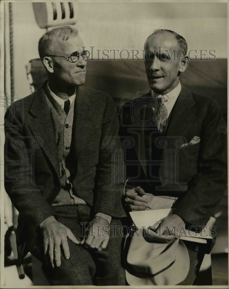 1930 Press Photo Leaders of expedition to San Francisco return. Professor R.W. - Historic Images