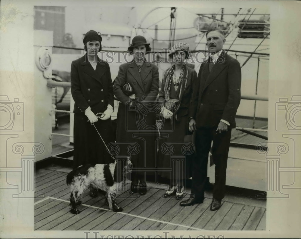 1934 Press Photo Marisea De Hedry, Catherine Coleman, Mr &amp; Mrs Ettienne de Hedry - Historic Images