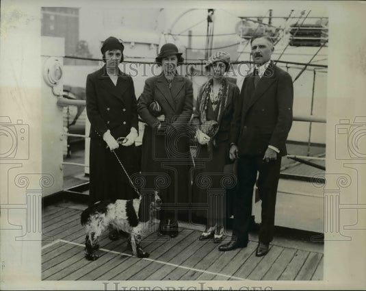 1934 Press Photo Marisea De Hedry, Catherine Coleman, Mr & Mrs Ettienne de Hedry - Historic Images