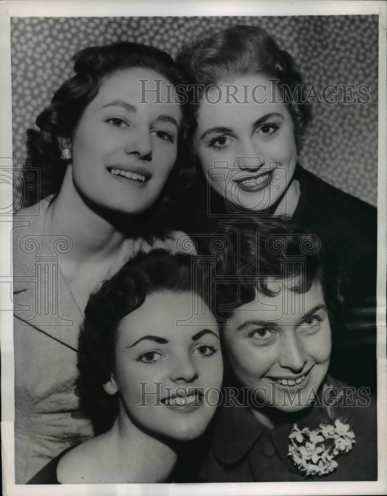 1957 Press Photo L-R Ruth Davy,Christina McDonald,Jean Appleton &amp; Diana Iles - Historic Images