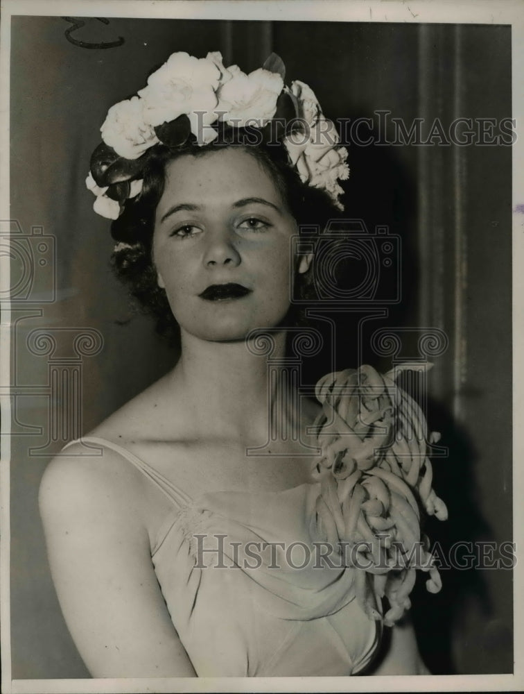 1936 Press Photo Carol Prichitt chose Mardi Gras Queen - Historic Images