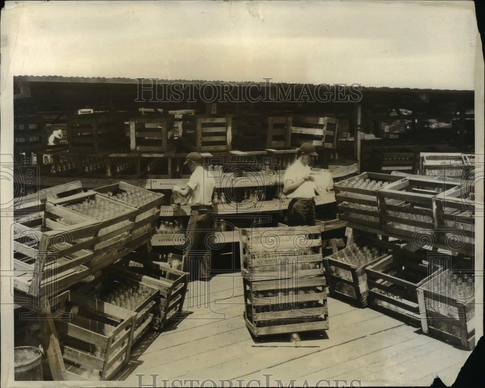 1931 Plant of La Calif milk bottle exchange-Historic Images