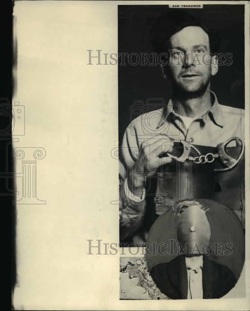 1923 Press Photo James Claude Price arrested for insurance fraud - Historic Images