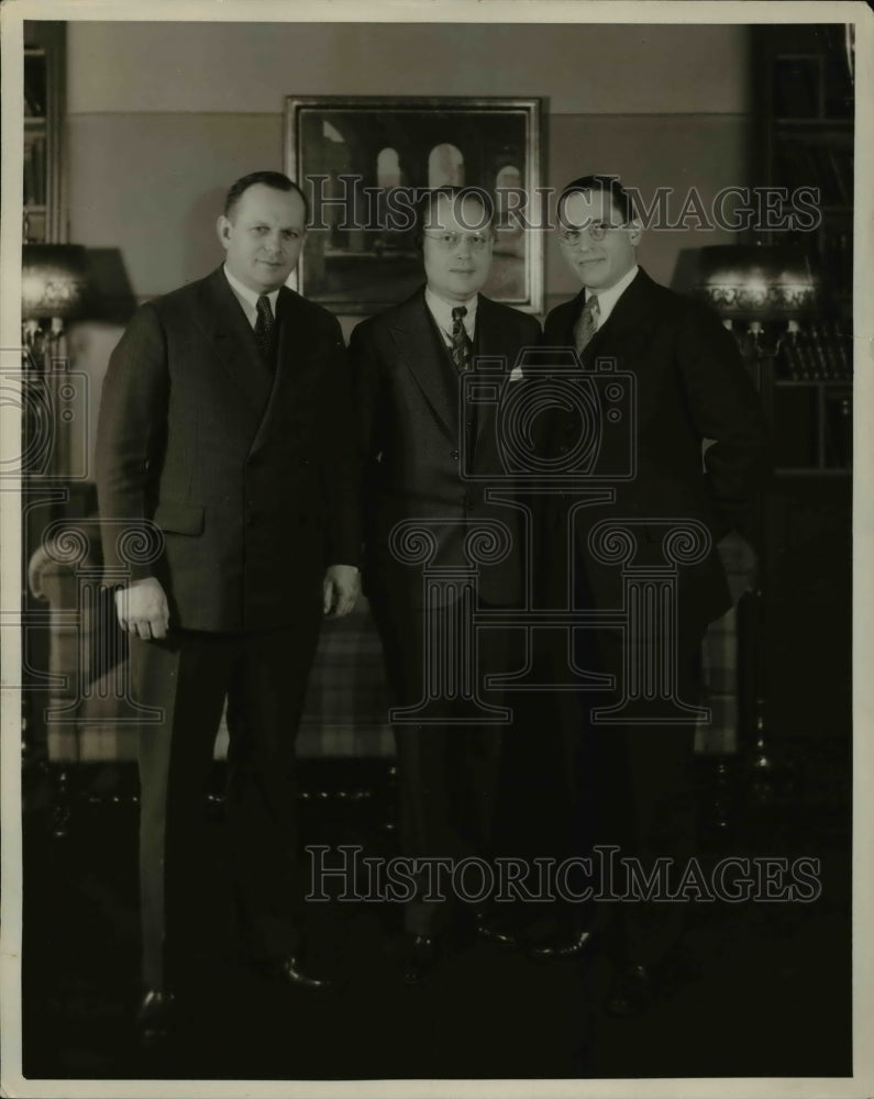 1933 Press Photo Elmore Phelps, R Ringwald, Charles Kellstadt Rotary Club - Historic Images