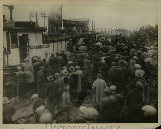 1929 Press Photo Survivors of the Fog crash being taken off - Historic Images