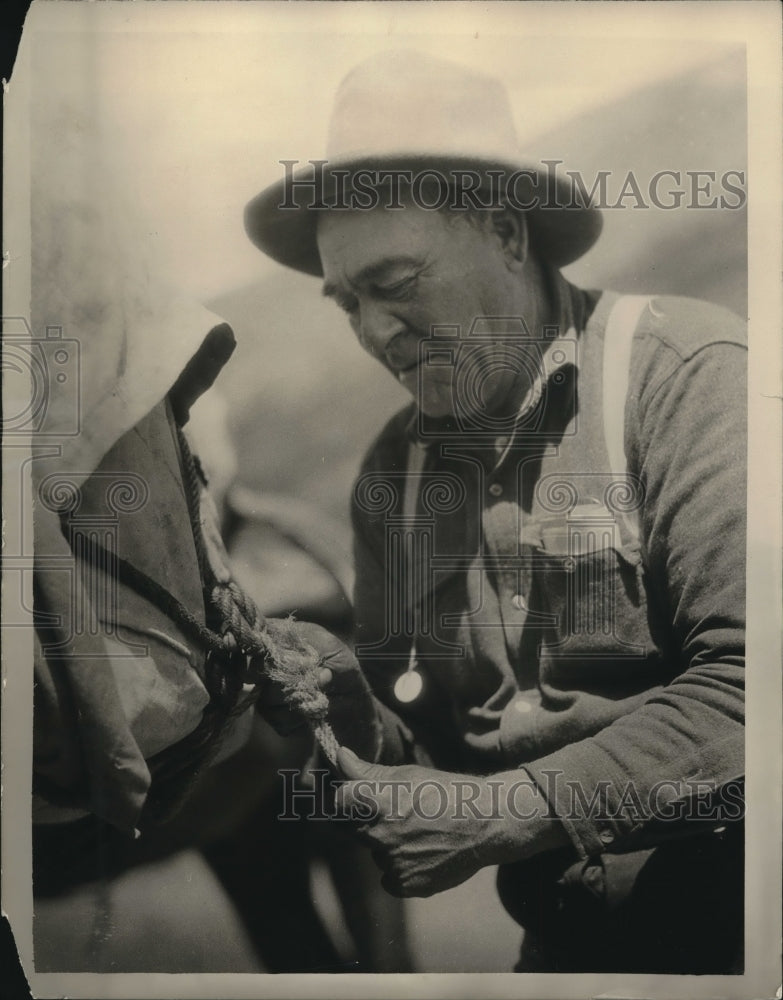 1931 Press Photo Dad Moran Glacier National Park guide - Historic Images