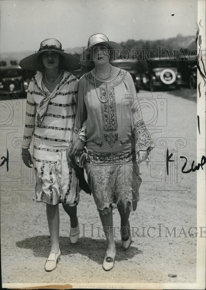 1928 Mrs. Cornelius Tangeman and daughter, Violet at Newport RI-Historic Images