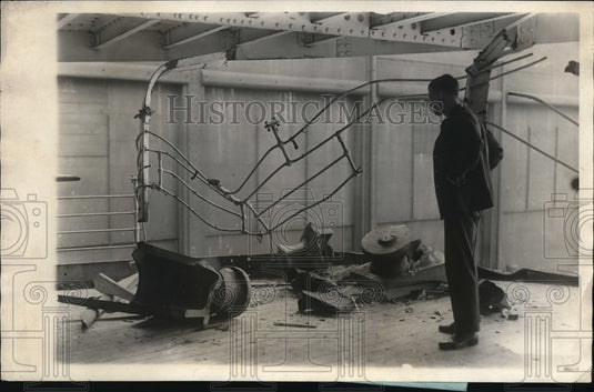1925 Press Photo Liners crash in fog of New York Harbor. S.S. Rochambeau and S.S - Historic Images