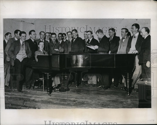 1934 Press Photo London Embankment Fellowship Center music class - Historic Images