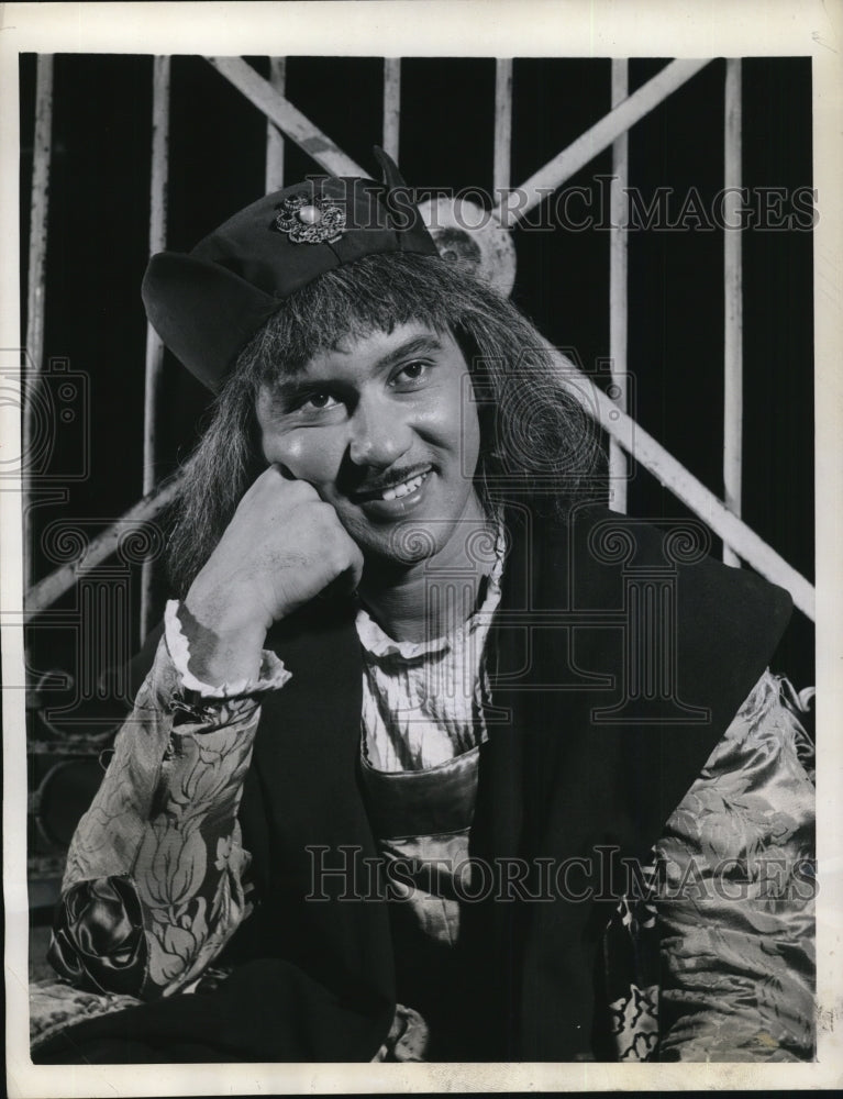 1946 Press Photo Jose Nolasco as Christopher Colunbus in Santo Domingo - Historic Images