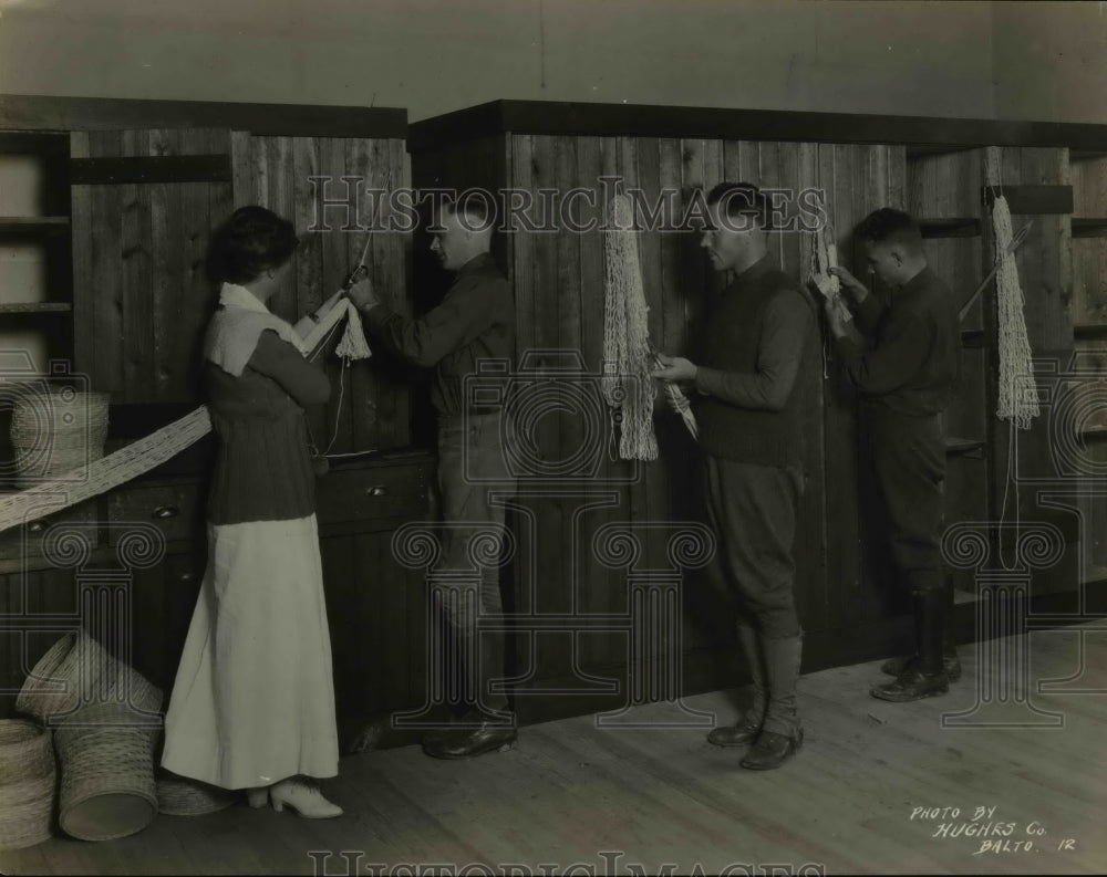 1919 Press Photo Blind Students Learning a Trade /Vocation - nex33170-Historic Images