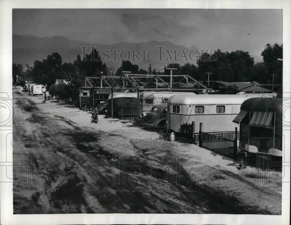 1941 Press Photo Trailer camps in S Calif aircraft production belt - Historic Images