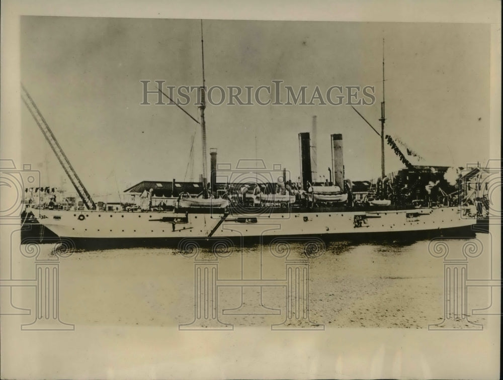 1927 Press Photo USS Denver one of US Naval vessels assigned to Nicarauguan - Historic Images