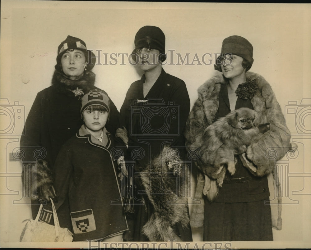1926 Press Photo NYC Roslyn Berkowitz, Mrs Joe Rivero, Sylvia Rivero, Mrs Del Mo - Historic Images
