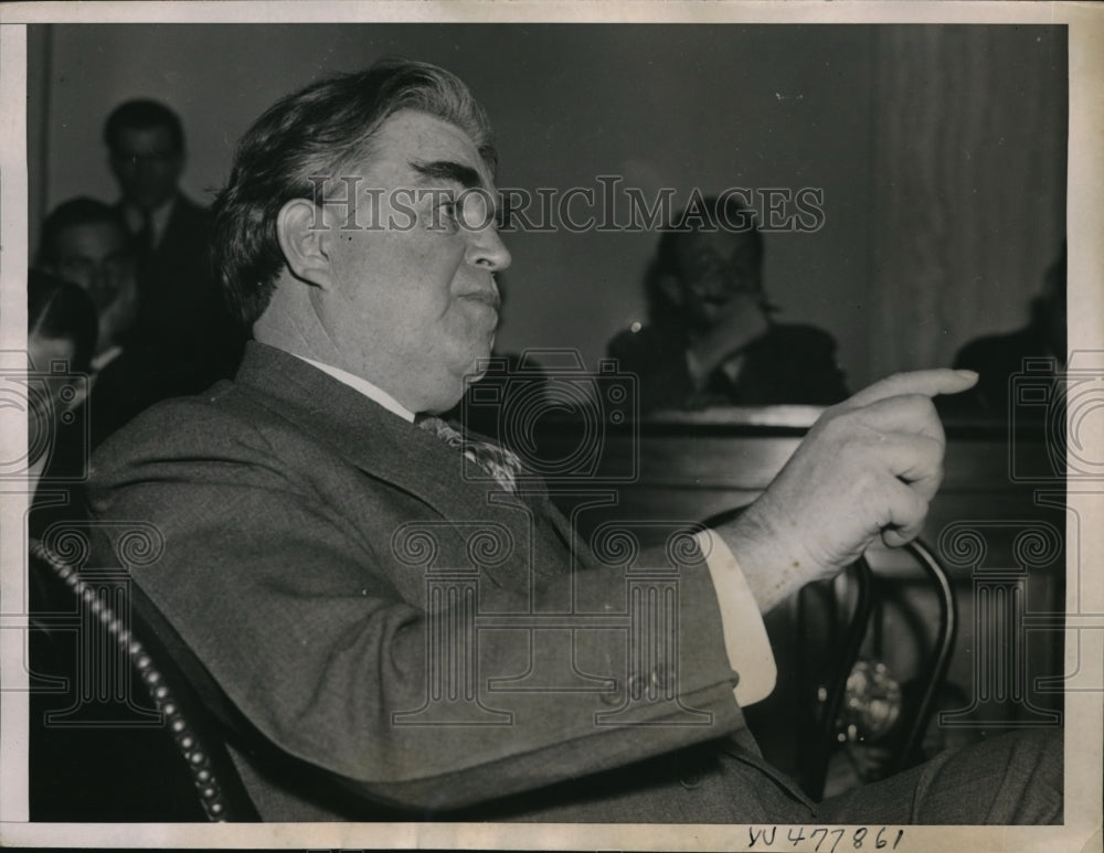 1938 Press Photo Wash DC John L Lewis head of CIO at Senate committee - Historic Images