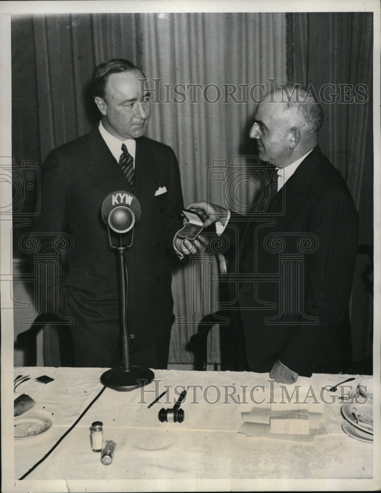 1934 Press Photo Merlin Aylesworth, President of NBC. - Historic Images