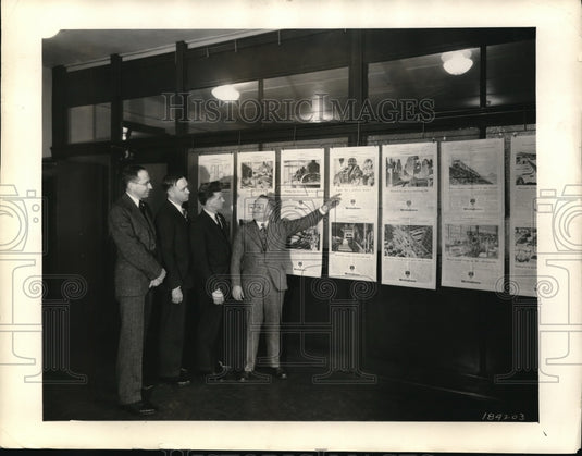 1930 Press Photo President Bilingsley and E.K. Emerson with J.C. McQuiston-Historic Images