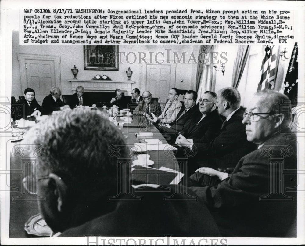 1971 Press Photo The congressional leaders at the White House - Historic Images