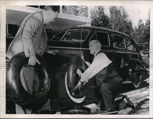 1946 Press Photo La Calif William Jeffers pres of Union Pacific RR & CW Walsh - Historic Images
