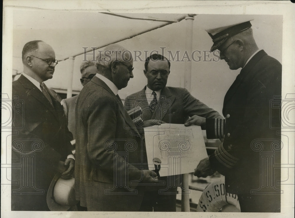 1931 Press Photo Capt McManus, C Matson, JB Banning, Capt O Chandler - Historic Images