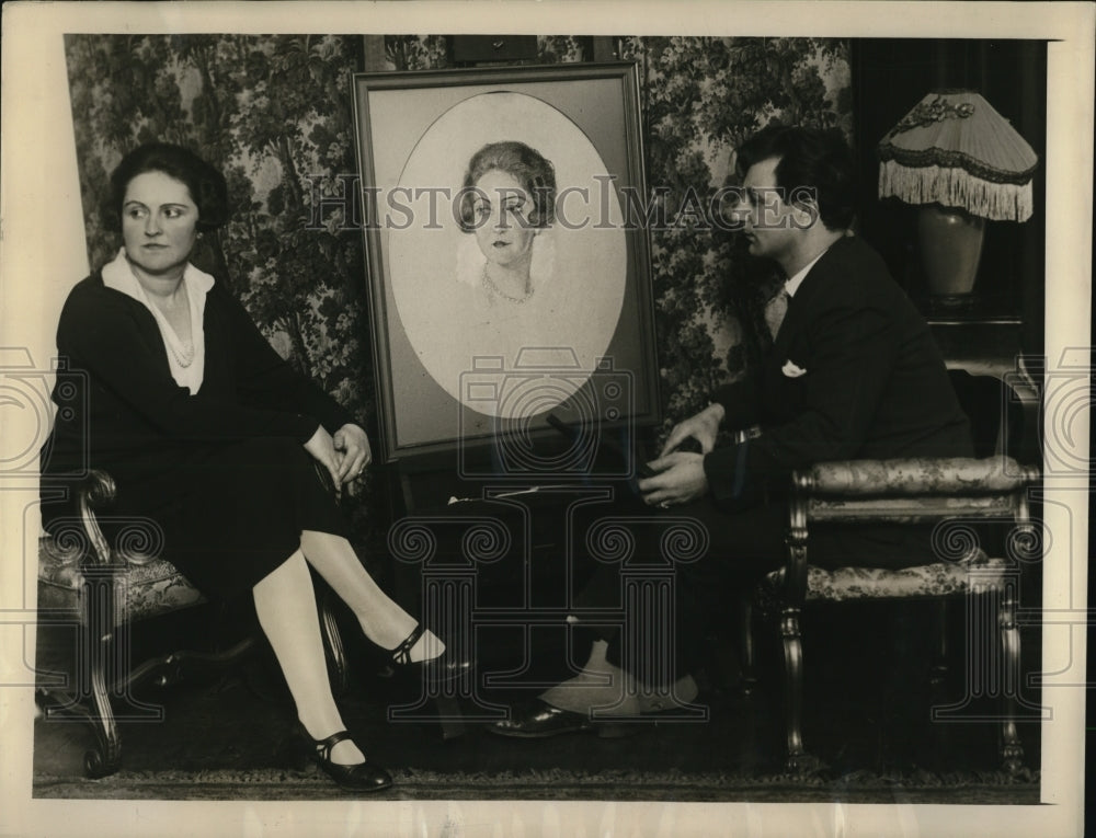 1927 Press Photo Portrait of Madame Prochnick by Vienese Painter Dario Rappaport - Historic Images