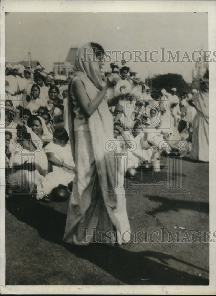 1980 Press Photo Miss Lila Munchi, young Indian poet and feminine worker - Historic Images