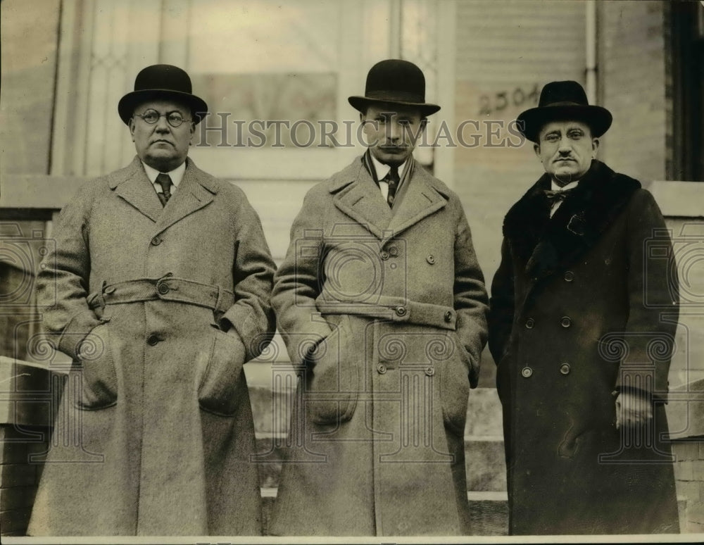 1923 Press Photo Gustav Kempel &amp; Villem Ernits w/ Mr Saya in Washington - Historic Images