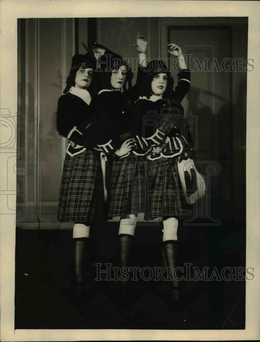 1924 Press Photo Helen Beck, Florence Selwyn and Priscilla Mitchell - Historic Images