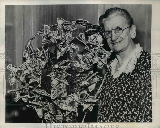 1946 Press Photo Mount Vernon NY Mrs Mary Wilheim on 75th birthday - Historic Images