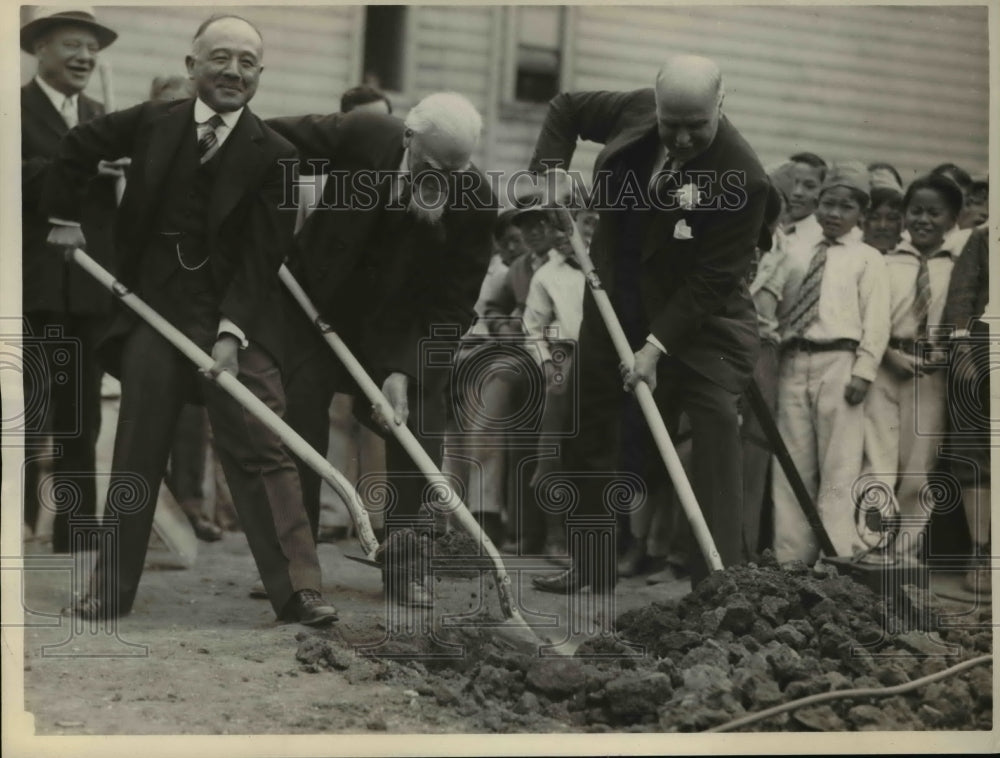 1930 Press Photo Ambassador Katsuji Kebuchi, James Rolph Jr, and - Historic Images