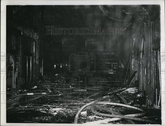 1946 Press Photo Destructed lobby of Chicago'd Hotel LaSalle by fire - Historic Images